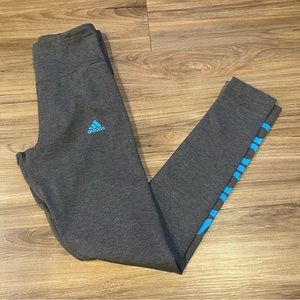 grey and blue adidas leggings size xs NWT